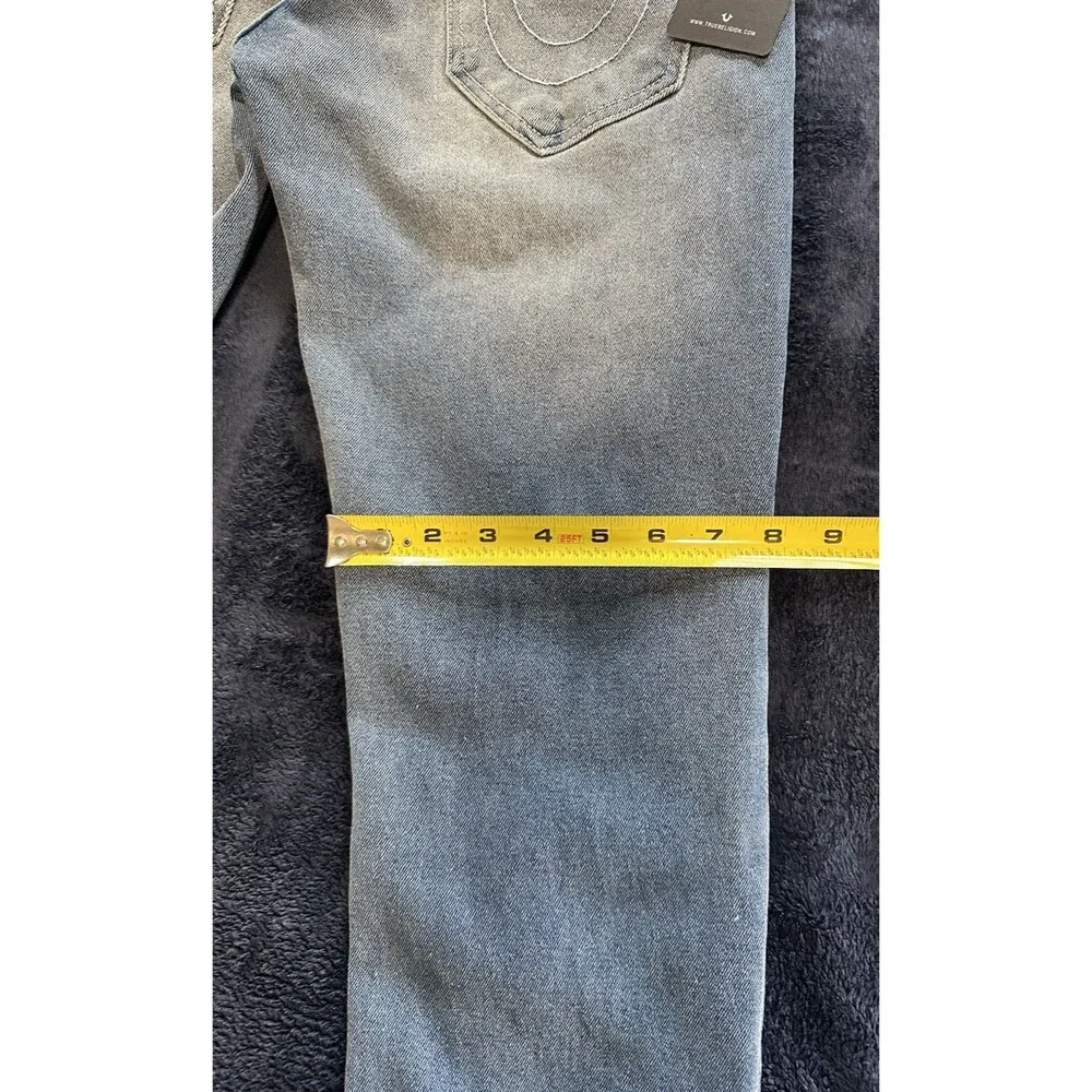 True Religion Ricky SN Flap Straight Fit Jeans Blue Men's 28x34 NWT